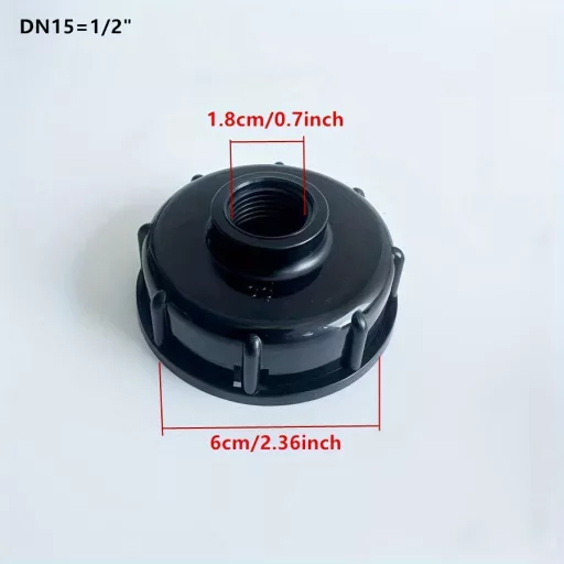 IBC víztartály adapter szórófejjel – 1/2” és 3/4” tömlőcsatlakozóval