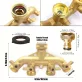   Sárgaréz 4-utas tömlőelosztó 3/4”, állítható szelepekkel és gyorscsatlakozóval