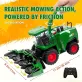   RC Traktor Kombájnnal és Világítással – 1:24 Méretarány, Tartós ABS, Akkumulátoros Traktor Játék
