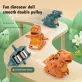 Dinoszaurusz mászócsúszdás játék 3 db autóval