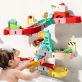   Interaktív vízi játékkészlet dinoszaurusz pályákkal, csúszdákkal és építőkockákkal