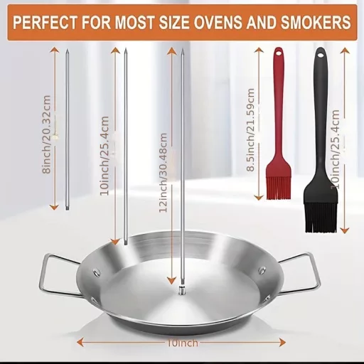 Rozsdamentes Acél Függőleges BBQ Nyárs
