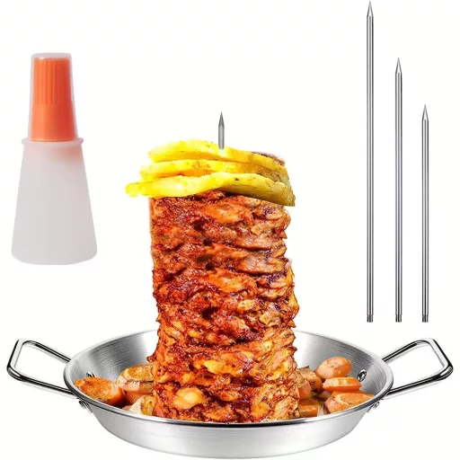 Rozsdamentes Acél Függőleges BBQ Nyárs
