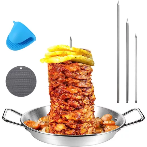 Rozsdamentes Acél Függőleges BBQ Nyárs