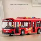 30.48 cm-es piros és kék dupla ajtós busz