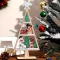 3D fa karácsonyfa díszek mikulással, hóemberrel, rénszarvassal és ünnepi elemekkel