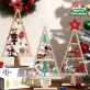   3D fa karácsonyfa díszek mikulással, hóemberrel, rénszarvassal és ünnepi elemekkel