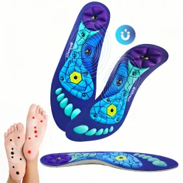   1 pár mágneses akupresszúr talpbetét - Ergonomikus ívtartó, puha, rugalmas