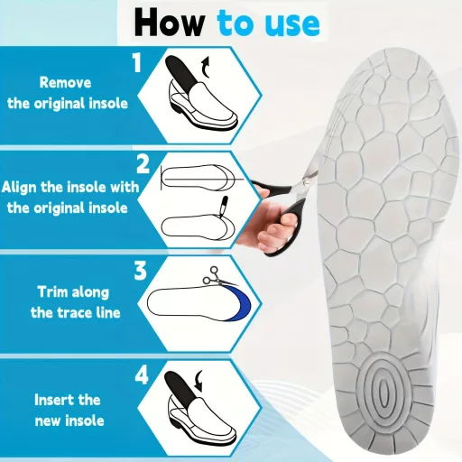 1 pár mágneses akupresszúr talpbetét - Ergonomikus ívtartó, puha, rugalmas