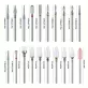   20 db-os fúrószár szett akril körömhöz – 3/32'' kerámia- és keményfém fúrószárak körömfúróhoz, professzionális manikűr, pedikűr, körömápoló eszközök, illatanyagmentes