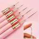   5db Rózsaszín/fekete Nail Art Ecsetek A Részletekért, Long Nail Art Line Ecsetek Manikűrzselé Finom Mintákhoz