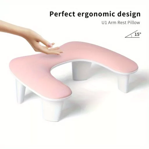 Ergonomikus körömdíszítő párna - Kényelmes kéz- és lábtámasz manikűrhöz, könnyen tisztítható felület, szagmentes - Tökéletes otthoni szalon használatra