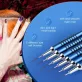   Körömdíszítő ecset készlet, 6db Nail Art Design ecset vékony, hosszú vonalakat csíkozó pöttyös rajztoll, UV géllakk festés fém nyéllel csíkozó ecsetek méret 5/7/9/11/20/25mm