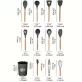   12 darabos Szilikon Spatula Készlet Edényekhez - Tartós, Hőálló Főzőeszközök Ergonomikus Fogantyúkkal, Különböző Színekben