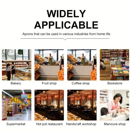 egyszínű poliészter derék kötény zsebbel férfiaknak és nőknek, kötény étterembe, pénztárosnak, baristának, gyümölcslé- és kávézóba