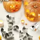   10 darabos Halloween tökfaragó rozsdamentes acél formakészlet - Tökéletes DIY sütéshez és díszítéshez - Alkalmas különböző tök méretekhez - Márka: Sinzaz