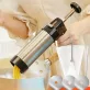   rozsdamentes acél tésztaadagoló - kézi churros készítő több fúvókával - sokoldalú tésztaprés spanyol churroshoz, latin süteményekhez