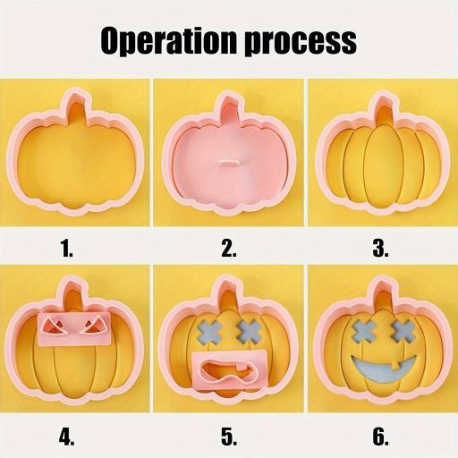 10 darabos Halloween Tök Alakú Süteményszaggató Készlet