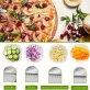   Állítható szeletelő - kézi zöldségaprító, burgonyaszeletelő, hasábburgonya-vágó, salátakészítő, gyümölcsszeletelő - konyhai eszköz rozsdamentes acél téglalap alakú pengével,