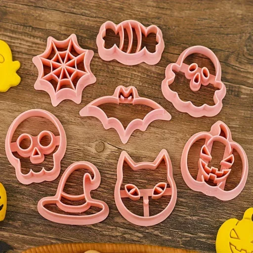 8 darabos Halloween Süteményszaggató kiszúró Készlet