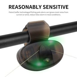   Elektronikus kapásjelző LED-fénnyel és hangos csengő klipsze