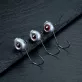   5db Big Eyes Weedless Jig Head Horgok, Ólomfejjel, Súlyozott Horoggal