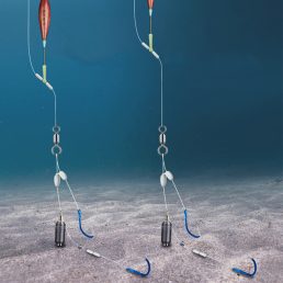   4db harapásgátló dupla horog gördülő forgóval és nylon zsinórral