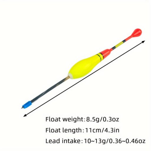 3 darab függőleges horgász úszó, magas láthatóságú előkötött úszó nylon zsinórral