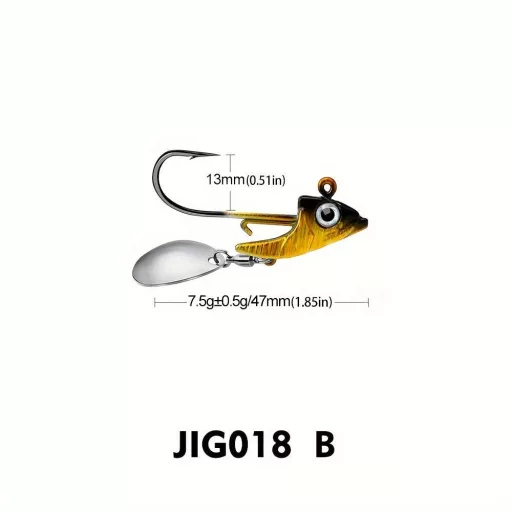5db Jig Head szabadon álló szöges horog pergetőkanállal