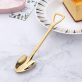   Arany Színű Ásó Alakú Kanál (4 db) – Egyedi Desszertkanál Szett