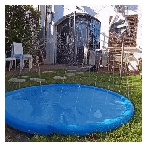 AquaFun Kutyamedence Vízipermettel – Nyári Hűsölés Játékosan