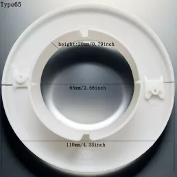   Dekoratív légkondicionáló fali lyukfedő, tömítőfedél és dekoratív gyűrű, fehér, 55/65/75 mm Fehér, 65 mm