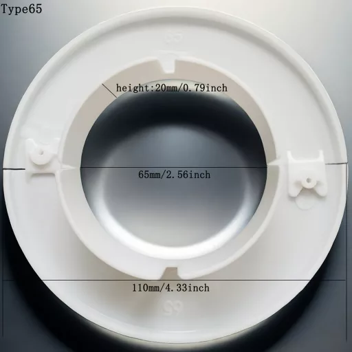 Dekoratív légkondicionáló fali lyukfedő, tömítőfedél és dekoratív gyűrű, fehér, 55/65/75 mm Fehér, 75 mm