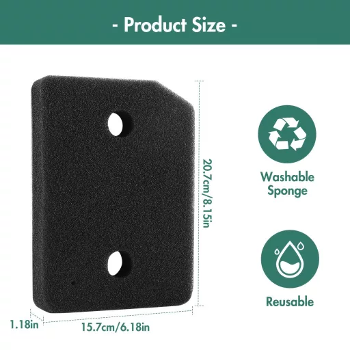 4 db Mie-Le T1 9164761 szárítógép szűrőszivacs hőszivattyús szárítóhoz, 207 × 157 × 30 mm