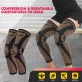   2 db Kompressziós térdtámasz, meleg térdvédő, kötött anyag, nem csúszó, légáteresztő S méret (39-42 cm)