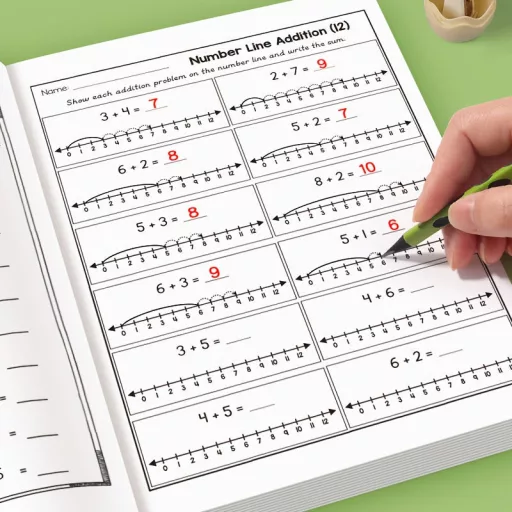 32 oldalas interaktív matematikai gyakorlófüzet fiataloknak – összeadás és kivonás gyakorlása
