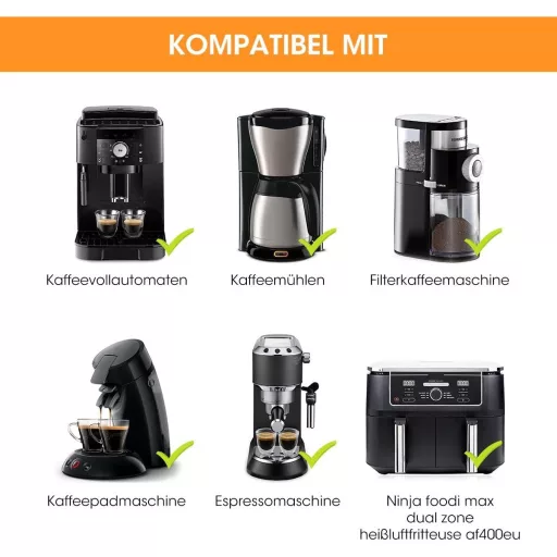 Szilikon alátét kávégépekhez, kompatibilis a De Longhi Magnifica 1 és Philips LatteGo gépekkel Fekete
