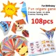   108 db-os kreatív origami papírhajtogatás készlet, 54 origami mintával, lépésről lépésre útmutatóval