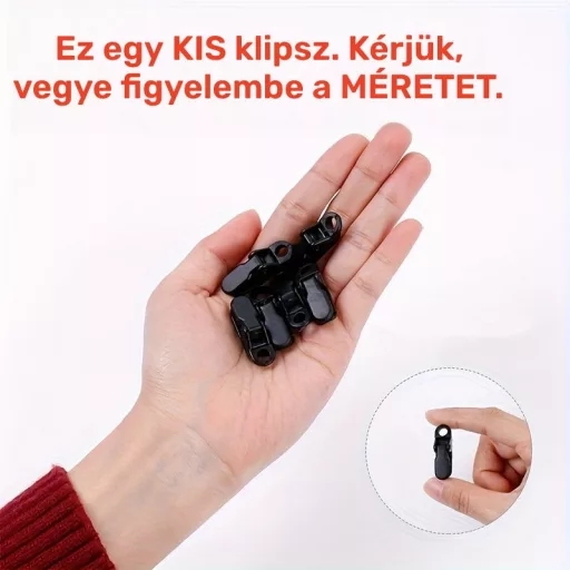 20 db sátor rögzítő klipsz, szélálló kialakítással táborozáshoz
