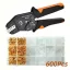 Ratchet SN-58-B krimpelő szett, 0,25–1,5 mm² csatlakozókhoz, 300 hüvely + 300 tekercs, férfi-női kapocs