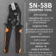  Ratchet SN-58-B krimpelő szett, 0,25–1,5 mm² csatlakozókhoz, 300 hüvely + 300 tekercs, férfi-női kapocs