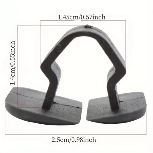 10 db autó motorháztető szigetelés rögzítő csipesz szegecs VW, SEAT, Skoda modellekhez, PVC Fekete, 10 db
