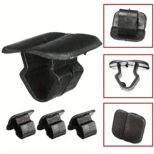 10 db autó motorháztető szigetelés rögzítő csipesz szegecs VW, SEAT, Skoda modellekhez, PVC Fekete, 10 db