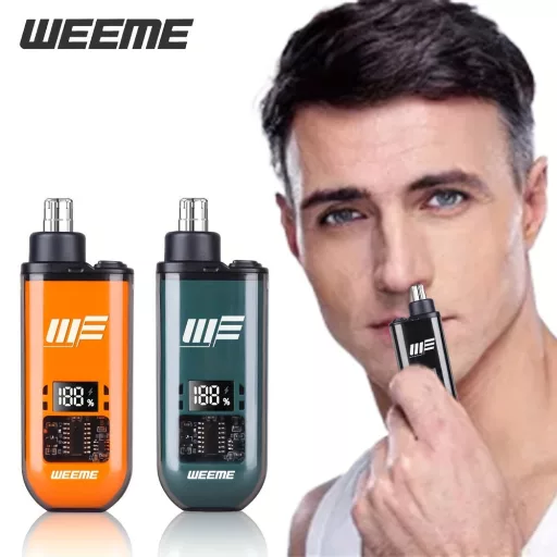 WEEME férfi USB-ről működő fül- és orrszőrnyíró LCD kijelzővel, újratölthető akkumulátorral Narancs
