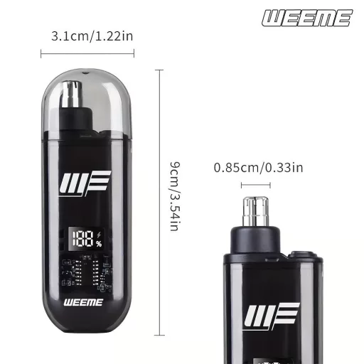 WEEME férfi USB-ről működő fül- és orrszőrnyíró LCD kijelzővel, újratölthető akkumulátorral Narancs