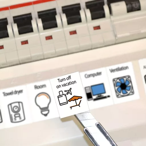 70 db/szett elektromos kapcsoló címke matrica - PVC anyagú otthoni azonosításhoz