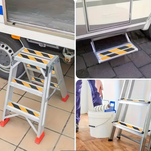 16 db kültéri lépcsőfok csúszásgátló szalag, 4 × 33 cm, beltéri/kültéri lépcsőkhöz, fokokhoz és hajókhoz Fekete