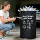   Beltéri újrahasznosító kuka, 600D Oxford szövet, összecsukható, műanyag palack gyűjtő - Kék fogantyús
