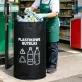   Beltéri újrahasznosító kuka, 600D Oxford szövet, összecsukható, műanyag palack gyűjtő - Kék fogantyús