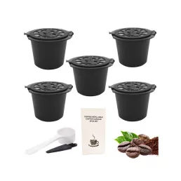  5 db újrafelhasználható Nespresso kávékapszula - környezetbarát, gazdaságos megoldás.